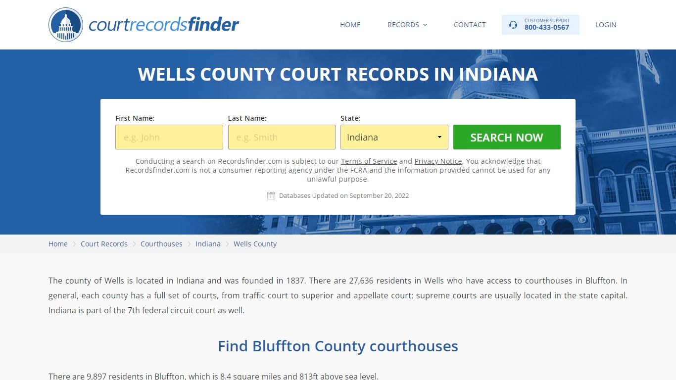 Wells County Court Records in Indiana - RecordsFinder